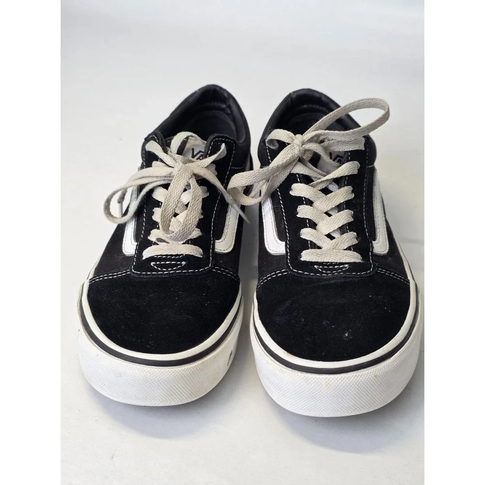 Vans Old School Youth‎ Sneakers Size 6 Black White Suede Canvas Low Top Shoes